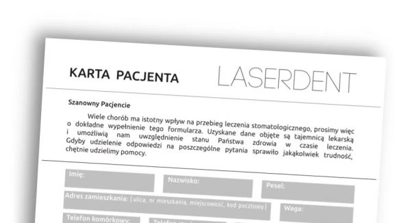 Karta pacjenta Laserdent